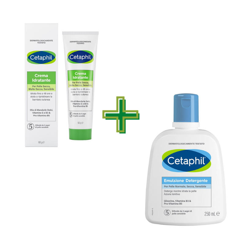 foto di Cetaphil Crema Idratante 100 g + Emulsione Detergente 250 ml