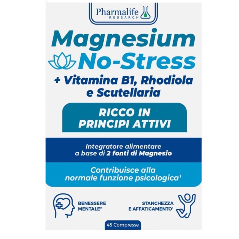 confezione di Magnesium No Stress Integratore Ricostituente 45 Compresse confezione di Magnesium No Stress Integratore Ricostituente 45 Compresse