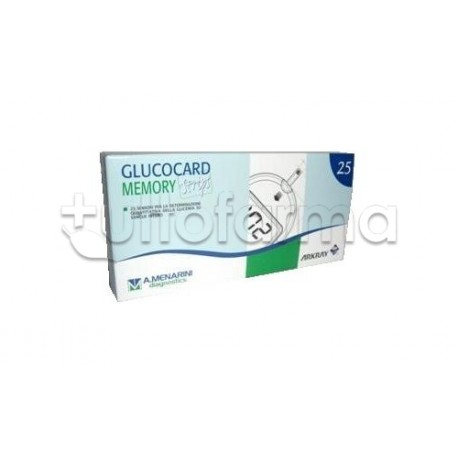A. Menarini Glucocard Memory Strips Reattive 25 Strisce