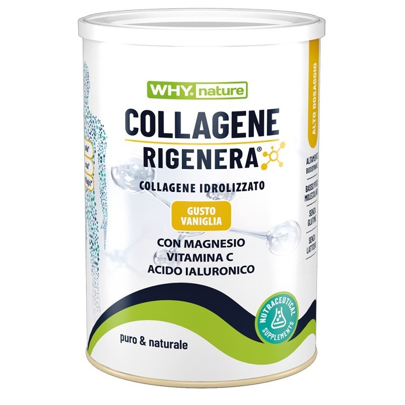 Whynature Collagene Rigenera Vaniglia per Pelle e Articolazioni 333 g Polvere
