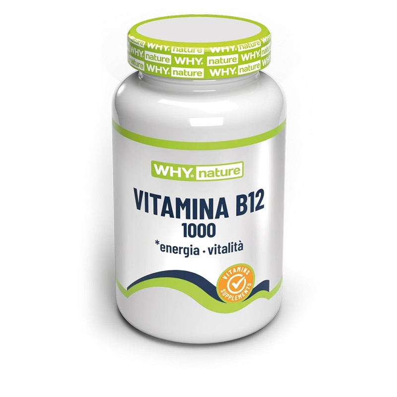 Whynature Vitamina B12 1000 per Energia e Sistema Nervoso 80 Compresse Whynature Vitamina B12 1000 per Energia e Sistema Nervoso 80 Compresse