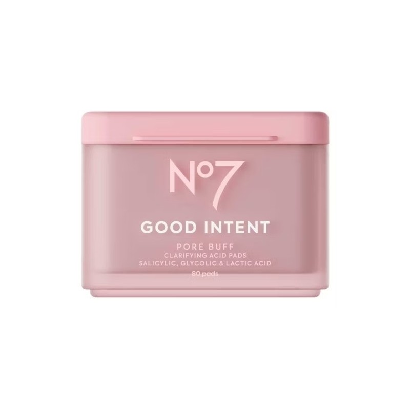 No7 Good Intent Pad Esfolianti per Pelle Luminosa e Uniforme 80 Dischetti Monouso