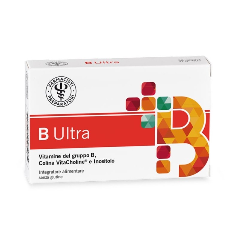 Unifarco B Ultra integratore vitamine gruppo B per energia e difese immunitarie 30 capsule Unifarco B Ultra integratore vitamine gruppo B per energia e difese immunitarie 30 capsule