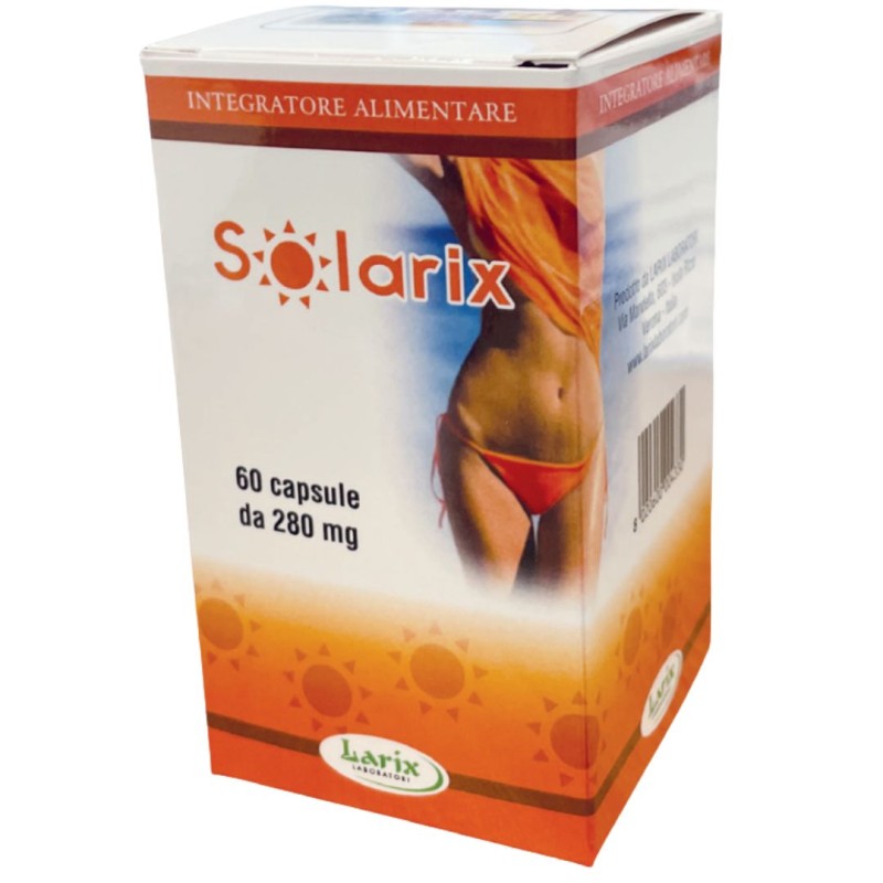 confezione di Solarix Integratore per Abbronzatura Uniforme e Sana 60 Capsule da 280mg confezione di Solarix Integratore per Abbronzatura Uniforme e Sana 60 Capsule da 280mg