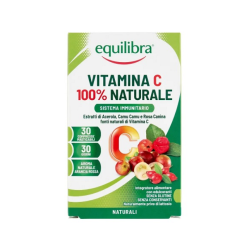 confezione di Equilibra Vitamina C 100% Naturale Integratore di Vitamina C 30 Compresse Masticabili confezione di Equilibra Vitamina C 100% Naturale Integratore di Vitamina C 30 Compresse Masticabili