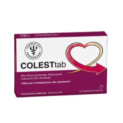 Scatola Unifarco Colestab Integratore Mix Attivi Metabolismo Colesterolo 30 Compresse Rivestite