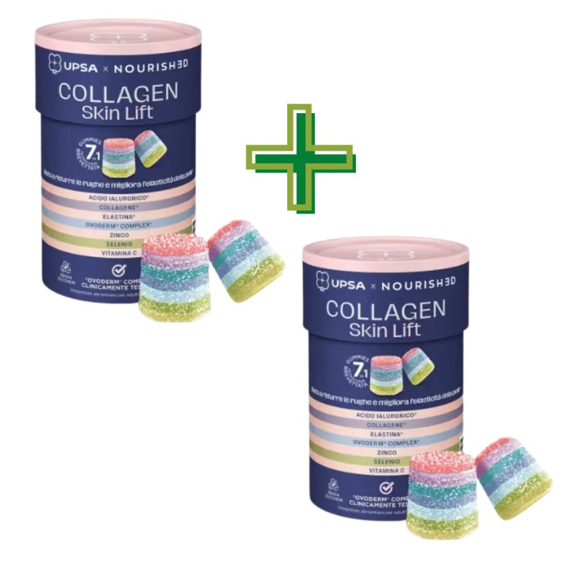 Formato di Upsa x Nourished Collagen Skin Lift Integratore per la Pelle Caramelle Gommose 30x2 Pacchi