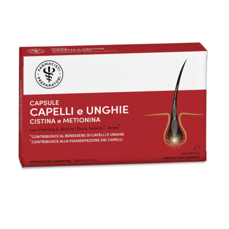 Foto di Unifarco Capsule Capelli e Unghie Cistina Metionina 60 Capsule Foto di Unifarco Capsule Capelli e Unghie Cistina Metionina 60 Capsule