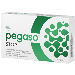 confezione di Pegaso Stop Integratore per Intestino e Difese Immunitarie 30 Capsule confezione di Pegaso Stop Integratore per Intestino e Difese Immunitarie 30 Capsule