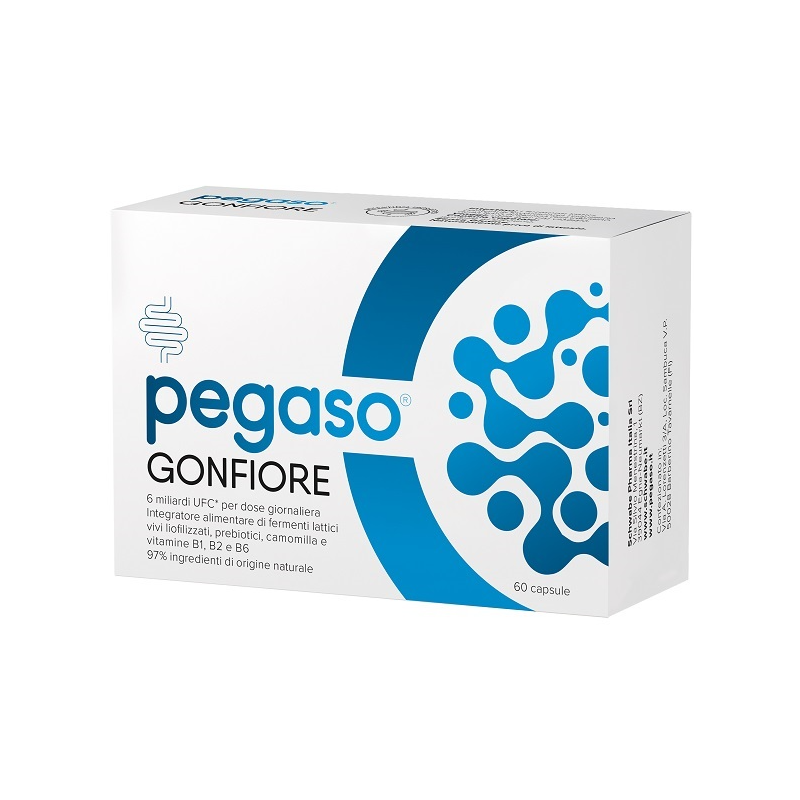 confezione di Pegaso Gonfiore Integratore di Fermenti Lattici per Intestino 60 Capsule confezione di Pegaso Gonfiore Integratore di Fermenti Lattici per Intestino 60 Capsule