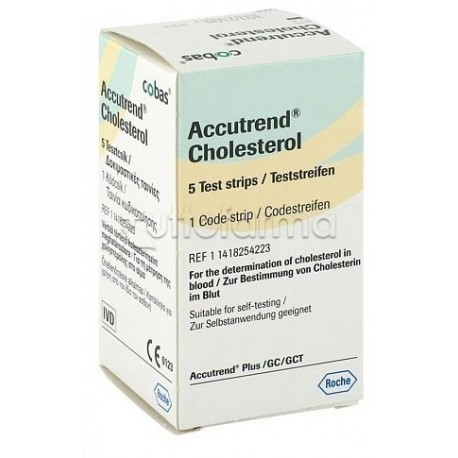 Accutrend Cholesterol Controllo Colesterolo 5 Strisce Reattive