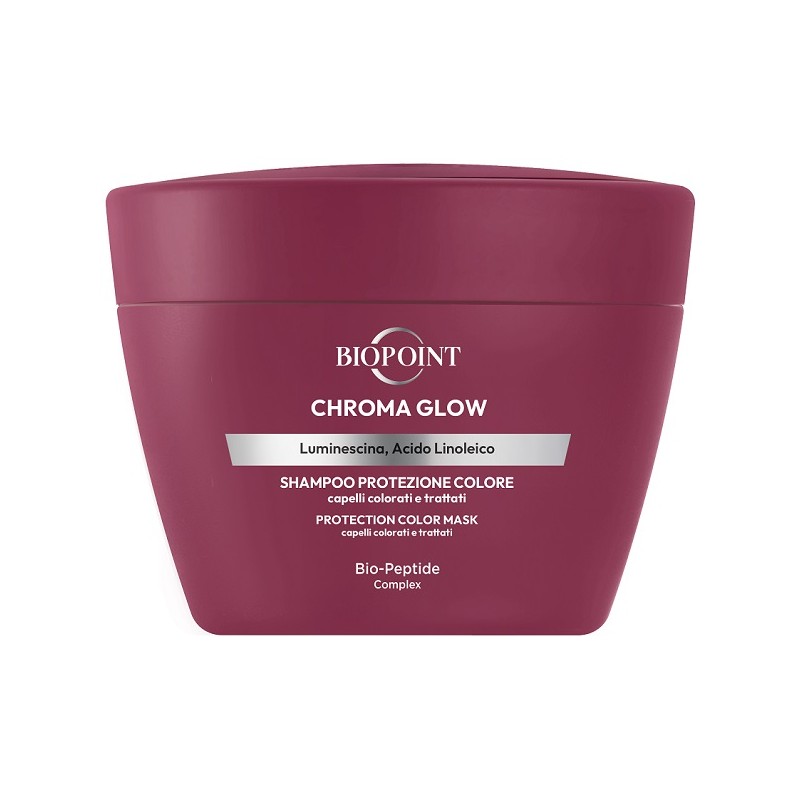 Biopoint Chroma Glow Maschera Protezione Colore per Capelli Colorati Vasetto 200 ml