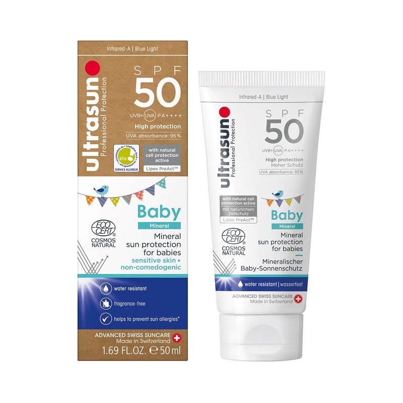 Ultrasun Baby Mineral Spf50 protezione solare minerale per bambini e neonati 50 ml