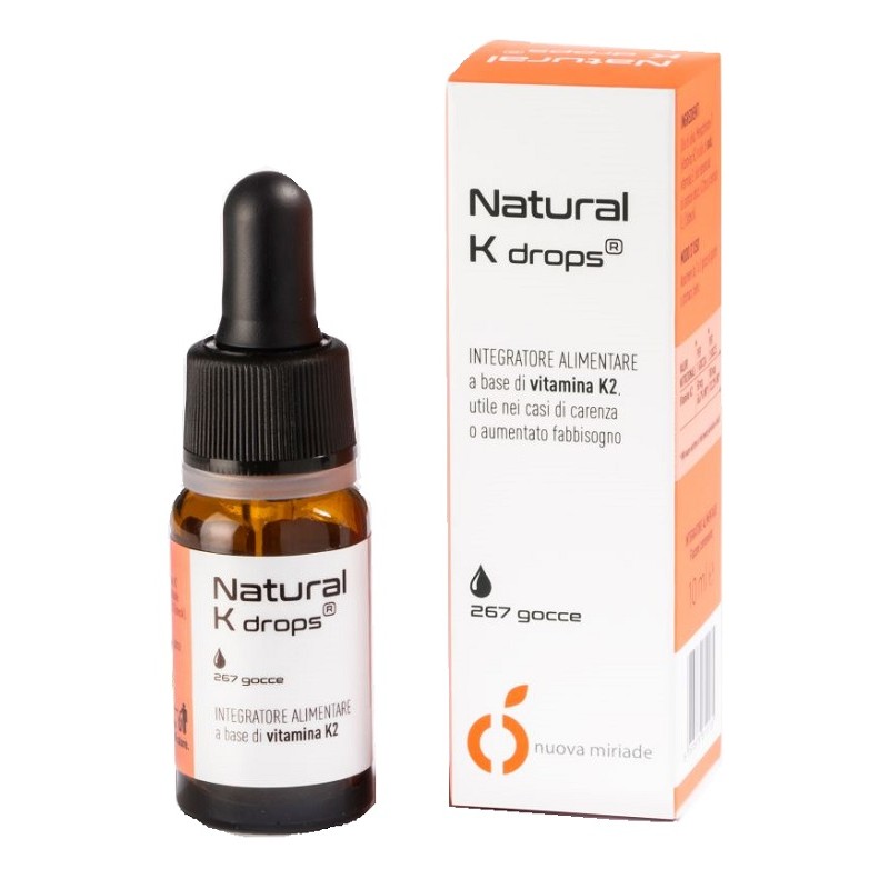 Natural K Drops integratore vitamina K2 per coagulazione e ossa 15 ml