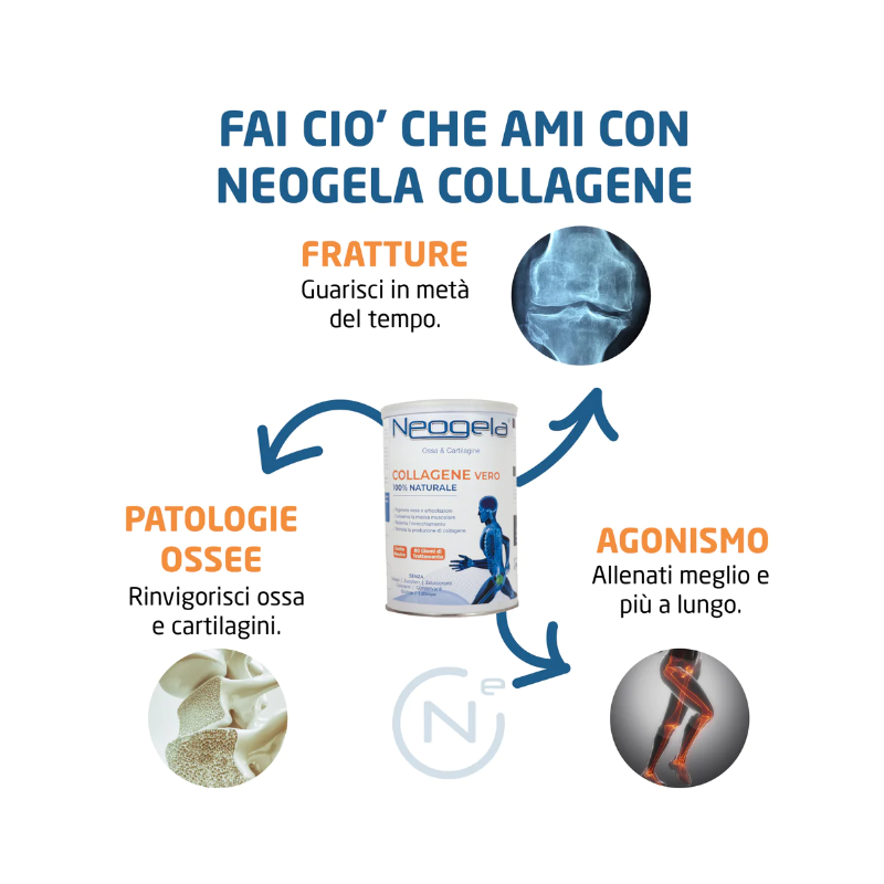 Neogela Collagene Vero Idrolizzato Tipo 1 per Ossa e Articolazioni 200 g Neogela Collagene Vero Idrolizzato Tipo 1 per Ossa e Articolazioni 200 g