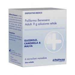 Polifarma Benessere Glicerolo Adulti 6 Microclismi da 9g Polifarma Benessere Glicerolo Adulti 6 Microclismi da 9g