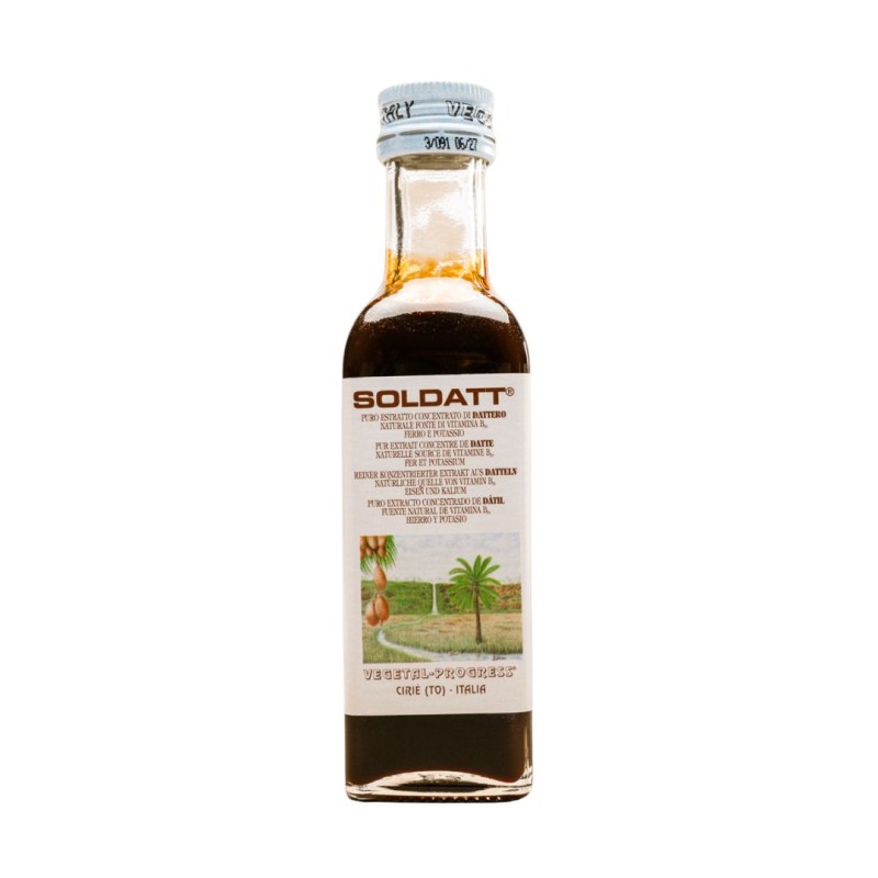 Bottiglia Vegetal Progress Soldatt Dattero Estratto Drenante 100ml Bottiglia Vegetal Progress Soldatt Dattero Estratto Drenante 100ml