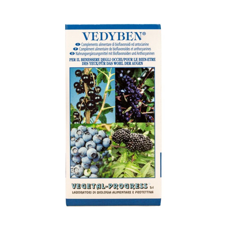 Confezione Vegetal Progress Vedyben Integratore per Occhi 30 Capsule