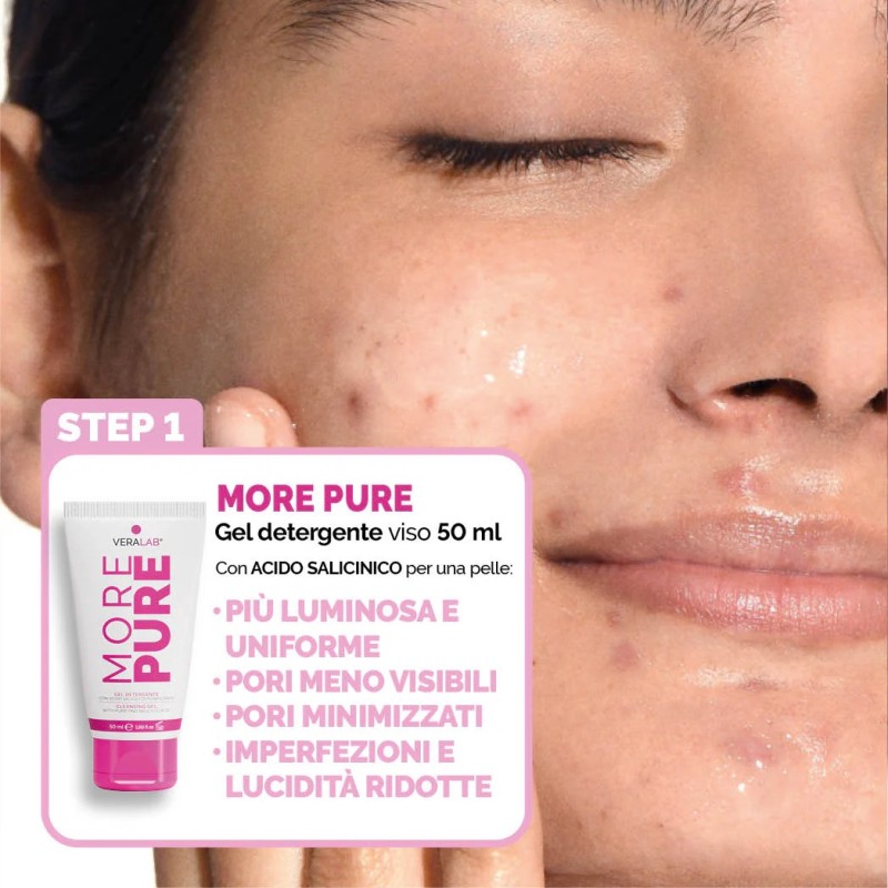 Step 1 Veralab S.O.S Pelle Impura Detergente More Pure 50 ml + Siero Acido Shikimico 30 ml Step 1 Veralab S.O.S Pelle Impura Detergente More Pure 50 ml + Siero Acido Shikimico 30 ml