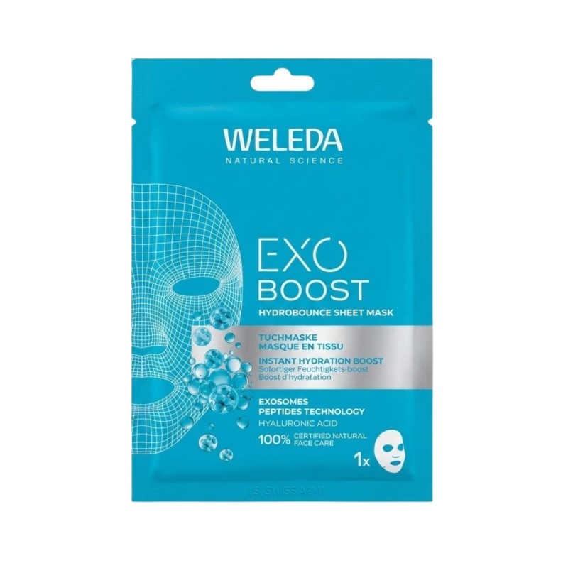 Formato di Weleda Exo Boost Maschera Idratante in Tessuto per il Viso 1 Pezzo Formato di Weleda Exo Boost Maschera Idratante in Tessuto per il Viso 1 Pezzo