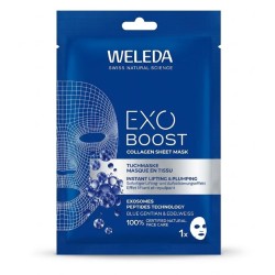 Formato di Weleda Exo Boost Maschera Levigante con Peptidi per il Viso 1 Maschera Monouso