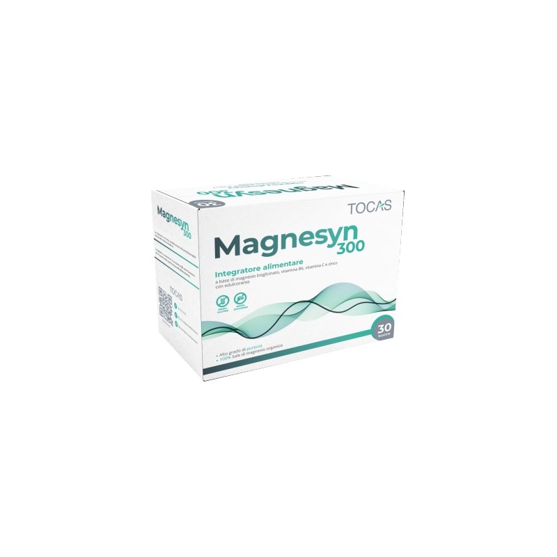 Magnesyn 300 integratore per energia e recupero 30 bustine da 6 g Magnesyn 300 integratore per energia e recupero 30 bustine da 6 g