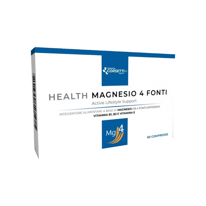 Health Magnesio 4 Fonti integratore per energia e benessere 60 compresse Health Magnesio 4 Fonti integratore per energia e benessere 60 compresse