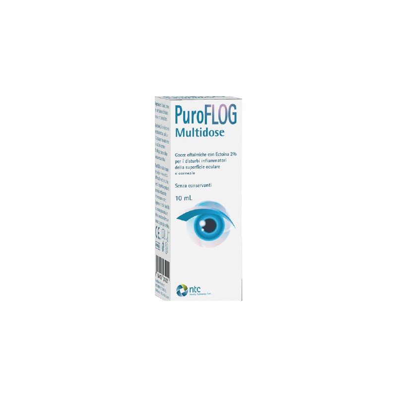 Puroflog Multidose Soluzione Oftalmica per Occhi Sensibili e Idratazione 10 ml Puroflog Multidose Soluzione Oftalmica per Occhi Sensibili e Idratazione 10 ml