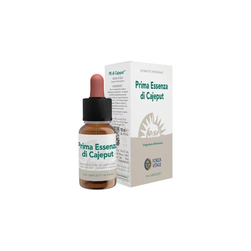 Formato di Forza Vitale Ecosol Prima Essenza Cajeput per Benessere Organismo Gocce 10 ml Formato di Forza Vitale Ecosol Prima Essenza Cajeput per Benessere Organismo Gocce 10 ml