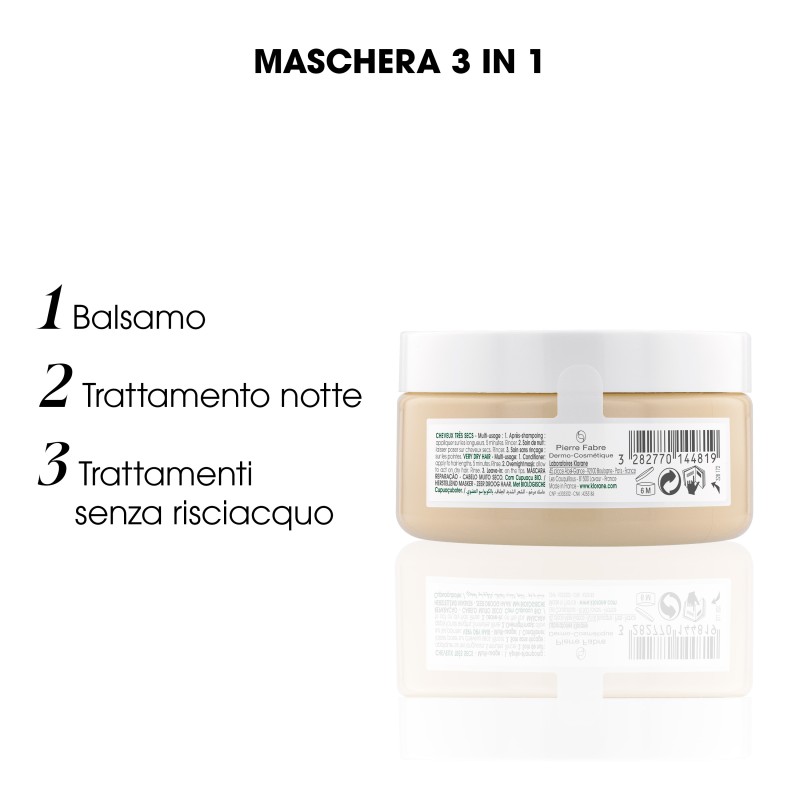 retro Klorane Maschera Cupuaçu Riparatrice per Capelli Secchi e Danneggiati 250ml