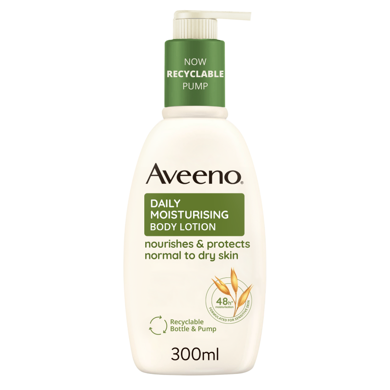 flacone di Aveeno Daily Moisturising Crema Idratante per il Corpo 300ml flacone di Aveeno Daily Moisturising Crema Idratante per il Corpo 300ml