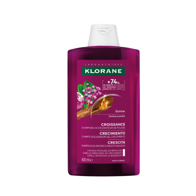 flacone di Klorane Shampoo Acceleratore di Crescita Fisiologica per Capelli 400ml flacone di Klorane Shampoo Acceleratore di Crescita Fisiologica per Capelli 400ml