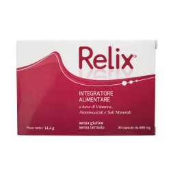 Scatola Relix Integratore Capelli e Unghie Vitamine e Sali Minerali 30 Capsule