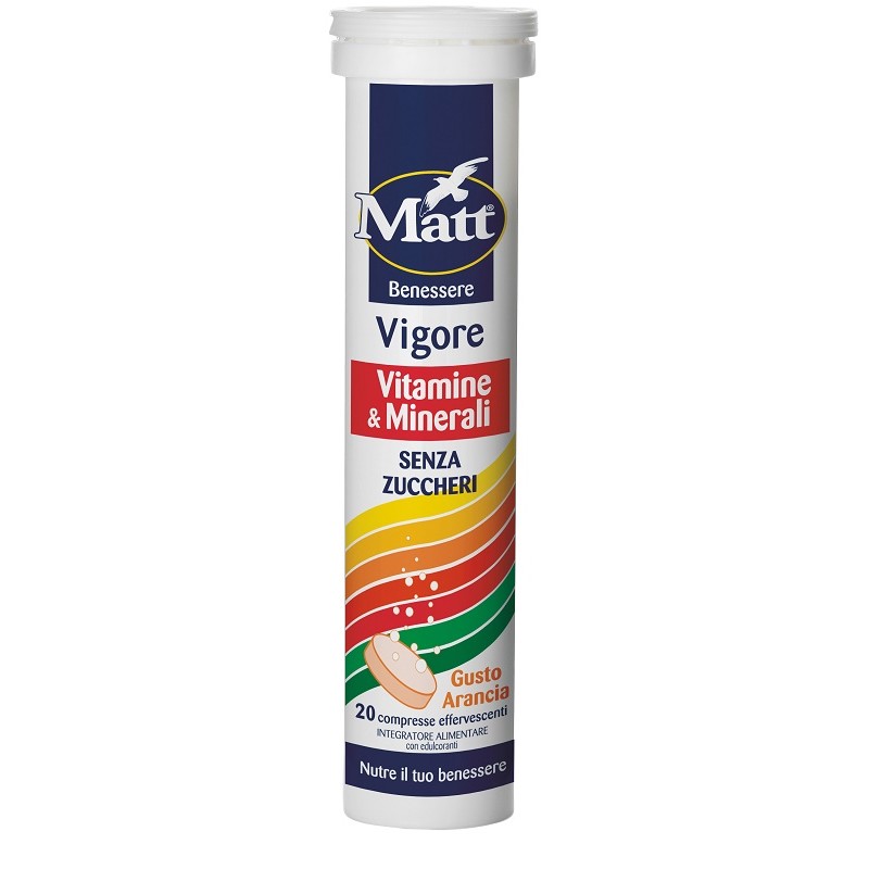 Matt Vigore Vitamine & Minerali integratore energia e difese immunitarie 20 compresse effervescenti