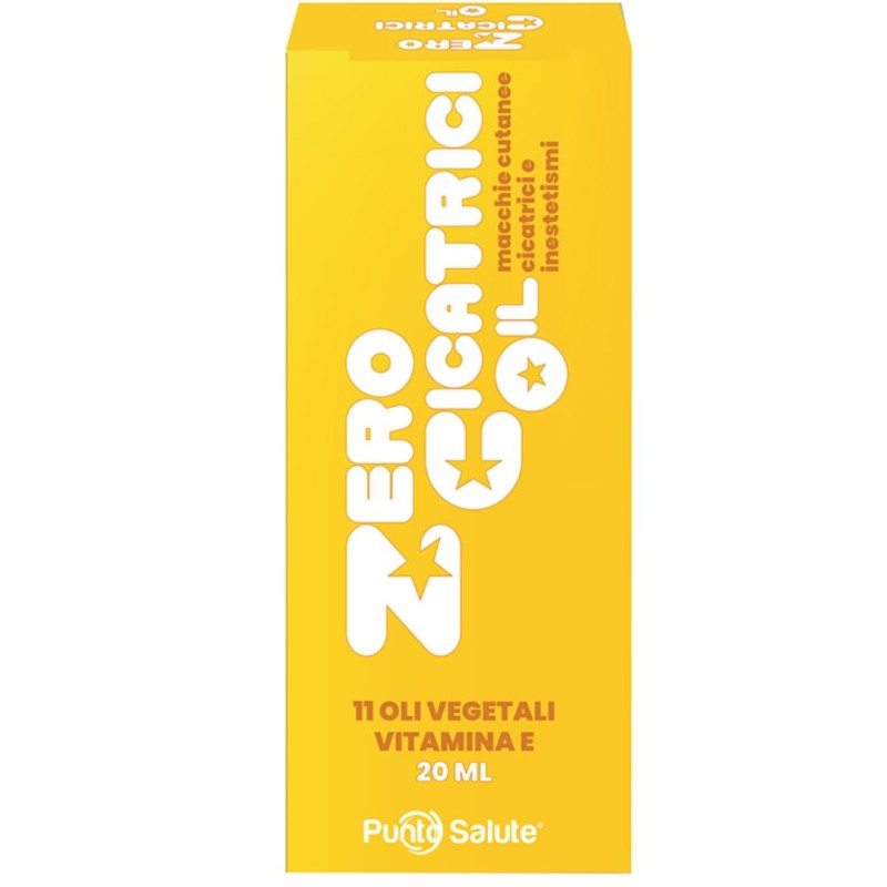 flacone di Zero Cicatrici Oil Olio Lenitivo e Curativo per Cheloidi e Cicatrici 20ml