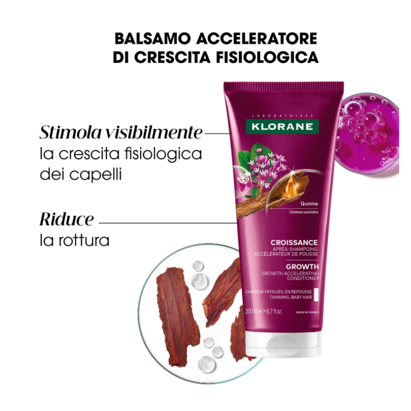 Klorane Chinina Balsamo Acceleratore di Crescita Capelli 200ml Klorane Chinina Balsamo Acceleratore di Crescita Capelli 200ml
