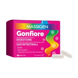Confezione Marco Viti Massigen Gonfiore Integratore per Disturbi Intestinali 20 Capsule