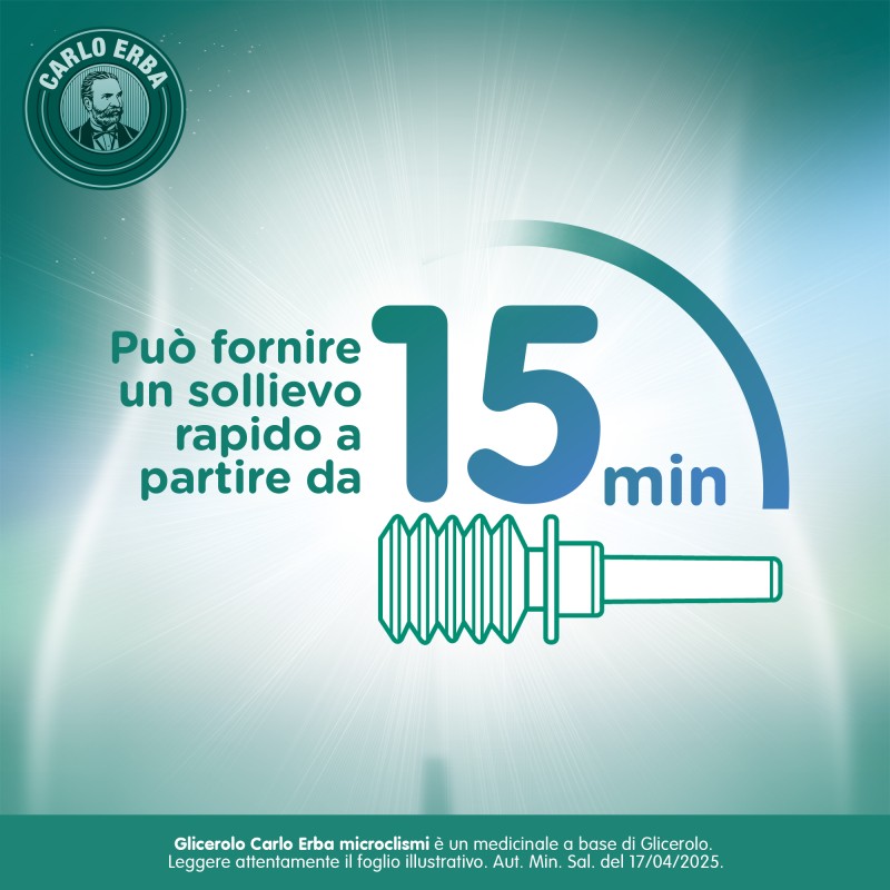 Glicerolo Carlo Erba Adulti Lassativi 6 Microclismi 6,75 g