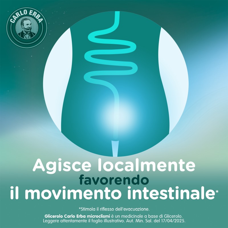 Glicerolo Carlo Erba Adulti Lassativi 6 Microclismi 6,75 g
