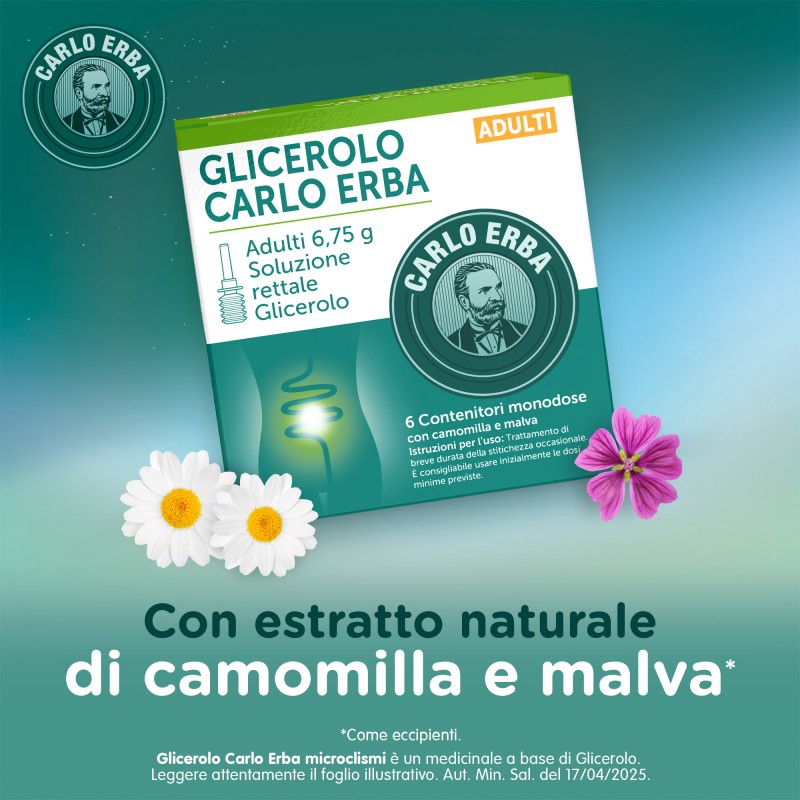Glicerolo Carlo Erba Adulti Lassativi 6 Microclismi 6,75 g