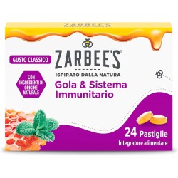 confezione di Zarbee's Caramelle per Gola Irritata e Sistema Immunitario Gusto Classico 24 Pastiglie confezione di Zarbee's Caramelle per Gola Irritata e Sistema Immunitario Gusto Classico 24 Pastiglie