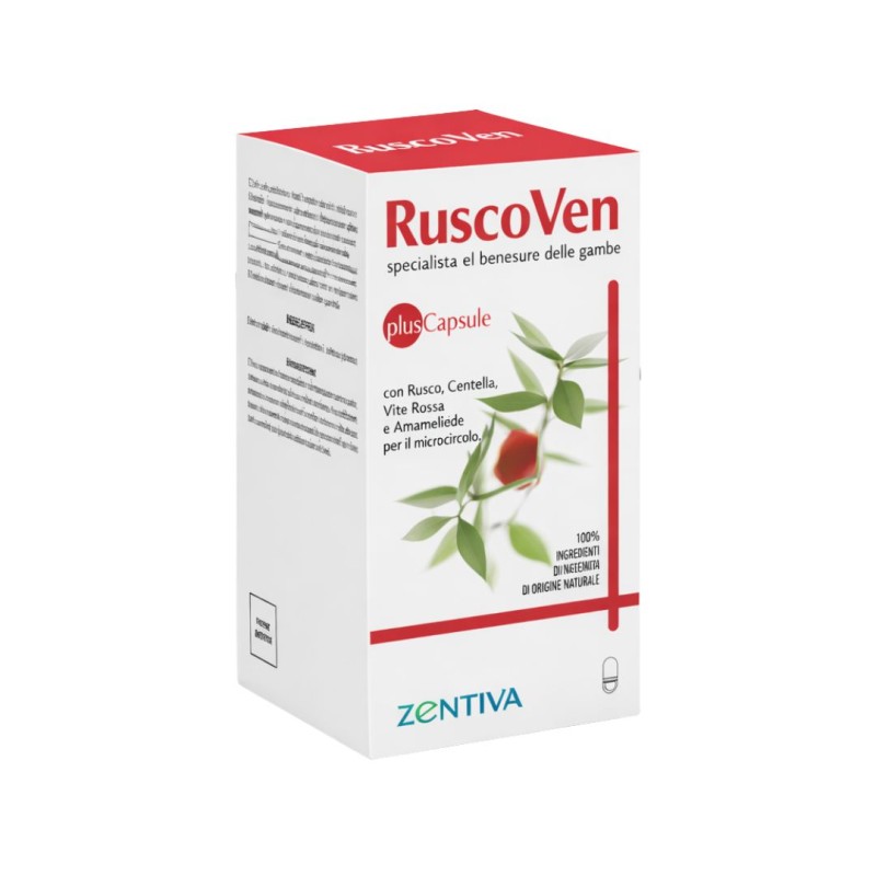 Confezione Zentiva Ruscoven Plus Integratore per Microcircolo 50 Capsule da 500mg