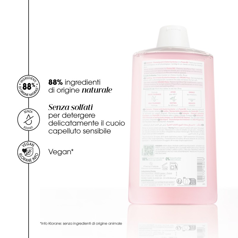 Klorane Shampoo alla Peonia Bio Protettivo e Anti Irritazioni 200ml Klorane Shampoo alla Peonia Bio Protettivo e Anti Irritazioni 200ml