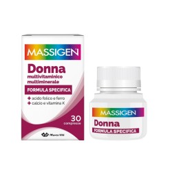 Confezione + Flacone Marco Viti Massigen Dailyvit+ Donna Integratore Vitaminico 30 Compresse