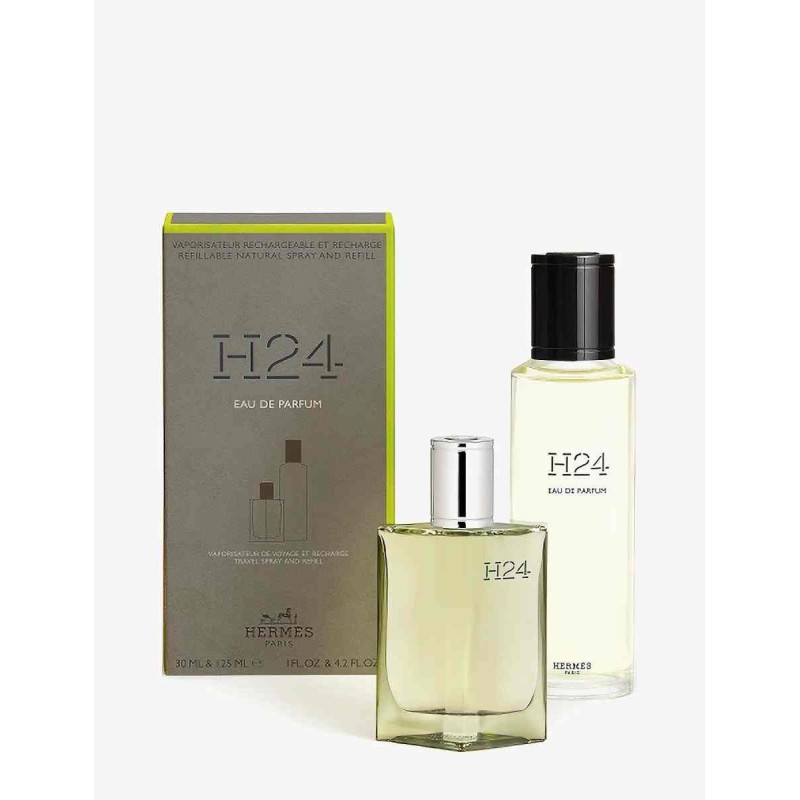 Hermes H24 Eau de Parfum profumo uomo energizzante e raffinato vaporizzatore 30ml + ricarica 125ml