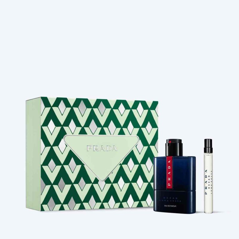 Prada Luna Rossa Ocean Eau de Toilette per Uomo Fresco e Versatile Set 100 ml + 10 ml