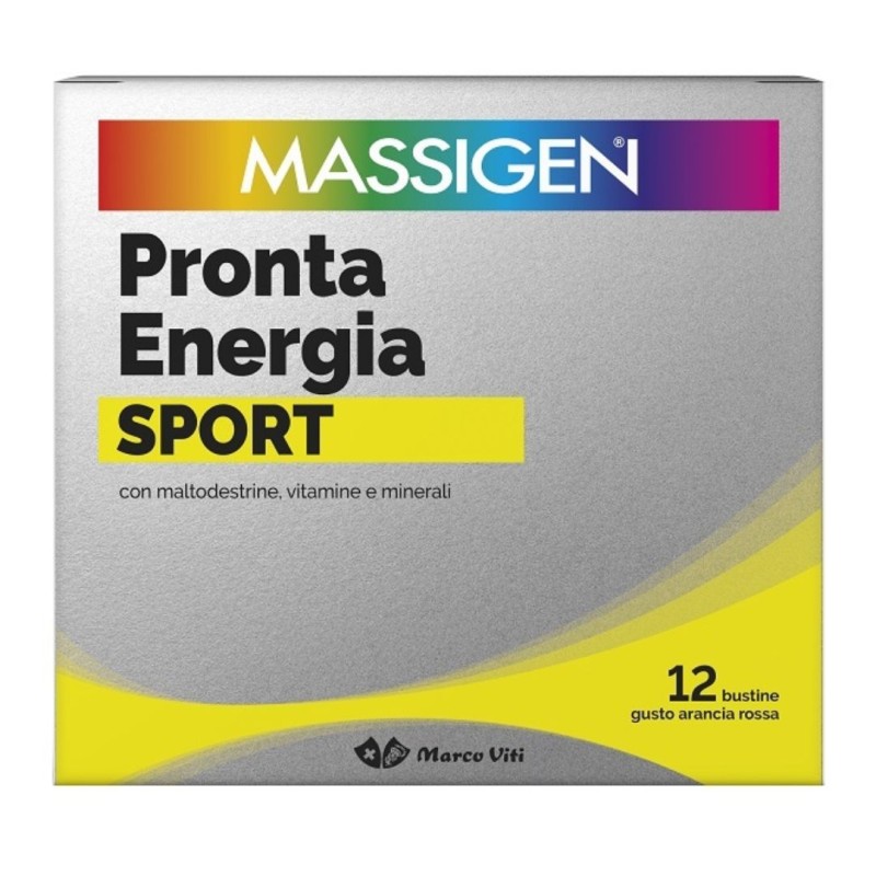 Confezione Marco Viti Massigen Sport Pronta Energia Integratore Vitamine Minerali 12 Bustine