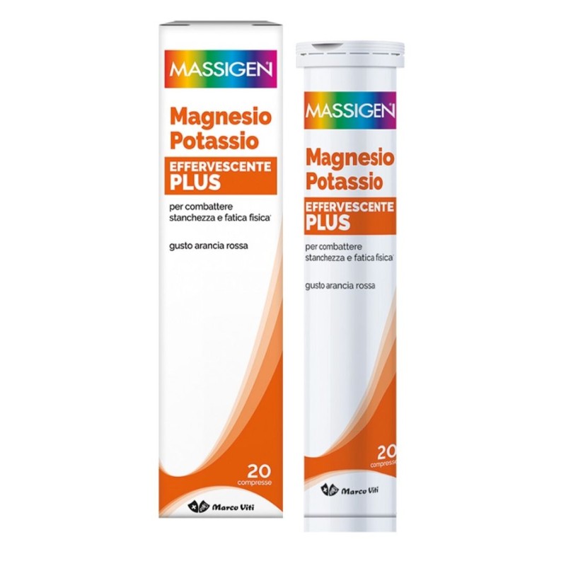 Flacone Marco Viti Massigen Magnesio Potassio Plus Integratore Ricostituente 20 Compresse Flacone Marco Viti Massigen Magnesio Potassio Plus Integratore Ricostituente 20 Compresse
