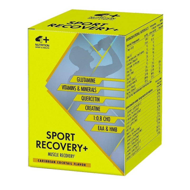4+ Nutrition Sport Recovery+ Caribbean Cocktail per Recupero Muscolare 10 Bustine da 60 g