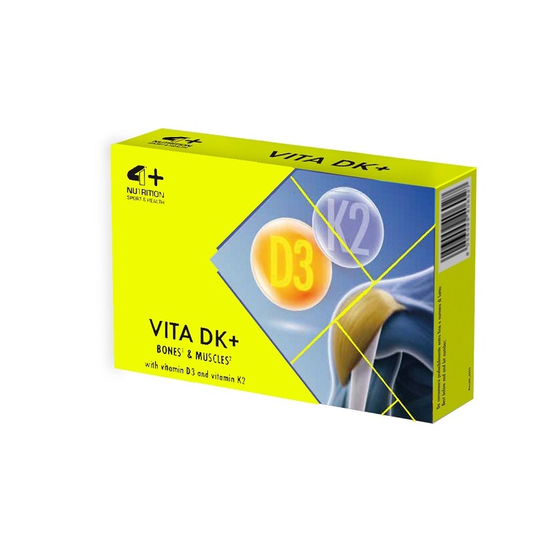 4+ Nutrition Vita Dk+ integratore per ossa, muscoli e immunità 30 compresse 4+ Nutrition Vita Dk+ integratore per ossa, muscoli e immunità 30 compresse